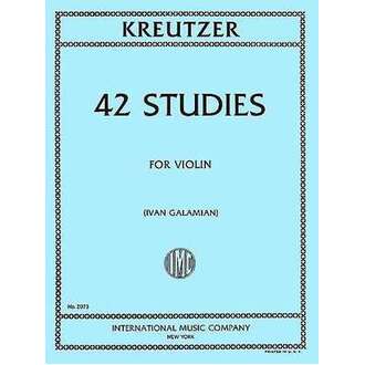 Kreutzer - 42 Studies Violin Ed Galamian