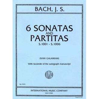 Bach - 6 Sonatas & Partitas Violin Ed Galamian
