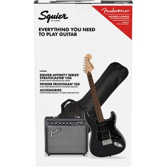 Squier Affinity Series Stratocaster Hss Pack, Laurel Fingerboard, Charcoal Frost Metallic, Gig Bag, 15g - 240v Au