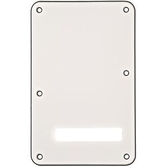 Fender Backplate, Stratocaster, White (w/b/w), 3-ply