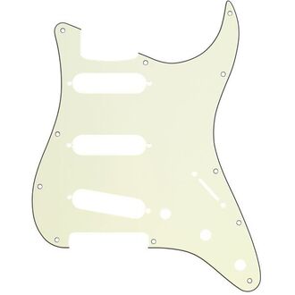 Fender Pickguard, Stratocaster S/s/s, 11-hole Mount, Mint Green Mg/b/mg 3-ply