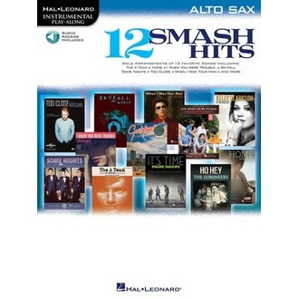 12 Smash Hits Play-Along Alto Sax Bk/CD