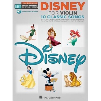 Disney For Violin Easy Play-Along Bk/Online Audio