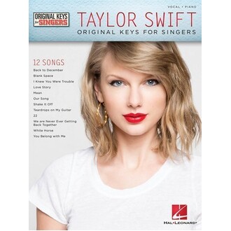 Taylor Swift Original Keys For Singers Vocal/Piano