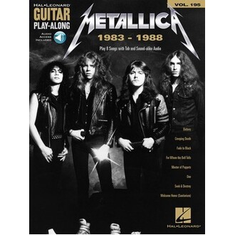 Metallica 1983-1988 Guitar Play-Along Vol 195 Bk/Online Audio