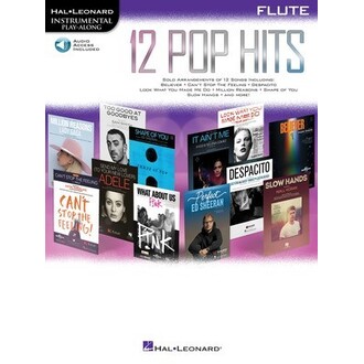 12 Pop Hits Flute Bk/Online Audio