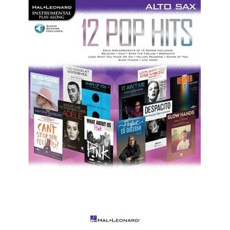 12 Pop Hits Alto Saxophone Bk/Online Audio