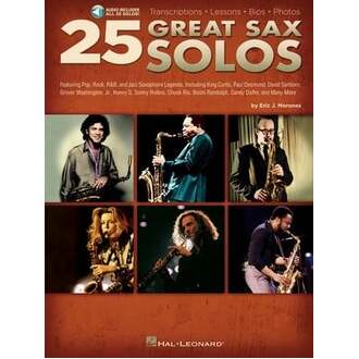 25 Great Sax Solos Tenor Alto Or Bar Sax Bk/cd