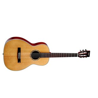 Tasman TA100P Seeker Series Parlour Acoustic Guitar Natural W/Case