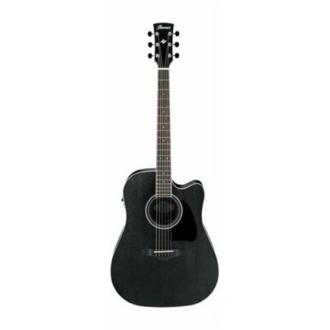 Ibanez AW84CE WK Artwood Acoustic-Electric Guitar - Weathered Black Open Pore