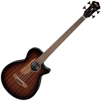 Ibanez AEGB24FE MHS Fretless Acoustic Electric Bass - Mahogany Sunburst