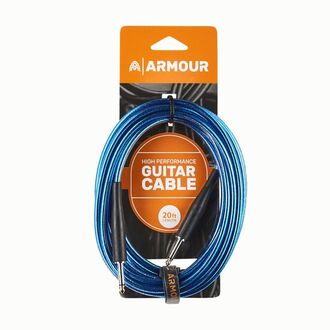Armour GC20B 20ft Guitar Cable Transparent Blue