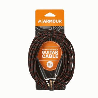 Armour GW20R 20ft Guitar Cable Woven Red Stripe