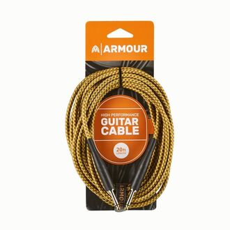 Armour GW20G 20ft Guitar Cable Woven Gold