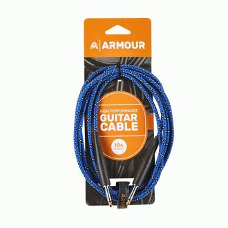 Armour GW10P 10ft Guitar Cable Woven Blue Python