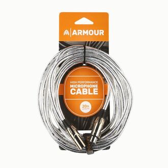Armour CCP20S XLR Cable 20ft Transparent Silver