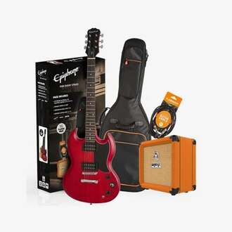Epiphone SG Special Electric Guitar Pack w/ Orange Crush 12 & Accessories (Cherry)