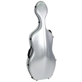 HQ Polycarbonate Cello Case 4/4 Brushed Silver