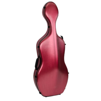 HQ Polycarbonate Cello Case 4/4 Brushed Red LightWeight