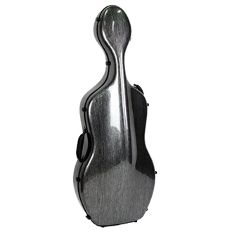 HQ Polycarbonate Cello Case 3/4 Silver & Black