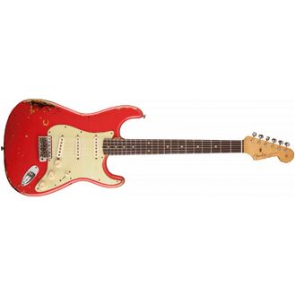 Fender Custom Shop Michael Landau Signature 1963 Stratocaster®, Round-laminated Rosewood, Fiesta Red Over 3-color Sunburst