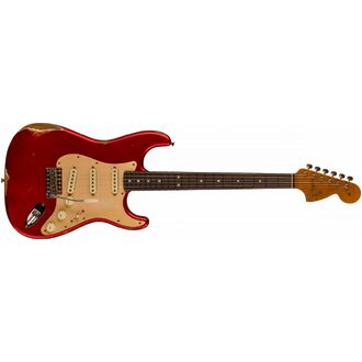 Fender Custom Shop Ltd Ed Roasted "big Head" 66 Stratocaster Relic, Rosewood FB, Aged Candy Apple Red