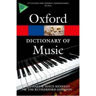 Oxford Dictionary Of Music 6th Edition Paperback