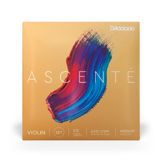 D'Addario Ascenté Violin String Set - 1/2 Scale, Medium Tension