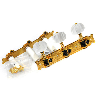 Gotoh A35G620 35G620 Classical Guitar Tuning Machines On Decorative Plate In Gold Finish (3+3)
