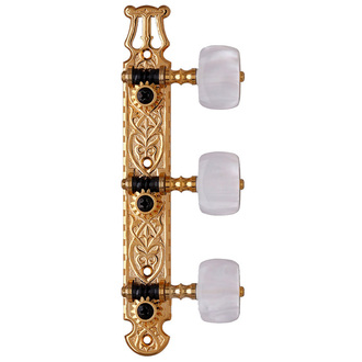 Gotoh A40G2000EW 40G2000 Classical Guitar Tuning Machines On Decorative Plate In Gold Finish (3+3)