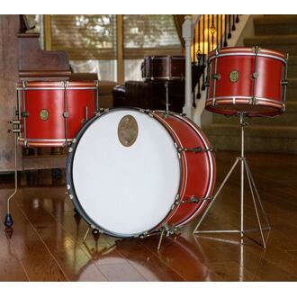A&F Drum Co Club Mahogany 4pc Drum Kit - Antique Red