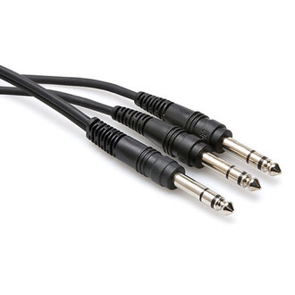 Hosa CYS103 Y Cable, 1/4 in TRS to Dual 1/4 in TRS, 3 ft