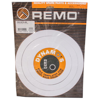 Remo Dynamo 5" 7" 9" Bass Head Cutting Template Pack - White