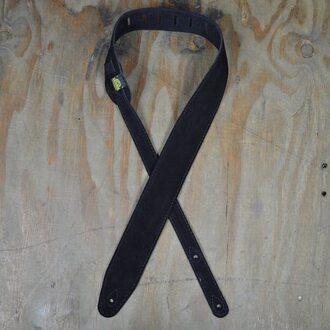 Colonial Leather Black Double Suede Guitar Strap