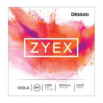 D'Addario Zyex Viola String Set, Long Scale, Light Tension