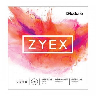 D'Addario Zyex Viola String Set, Medium Scale, Medium Tension