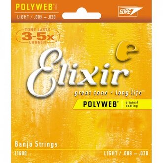 Elixir 11600 Polyweb Banjo 5-String Set Light 9-20