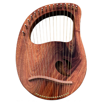 Opus 15-String Diatonic Wooden Lyre in Natural Finish