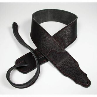 Franklin Original 2.5" Black Glove Leather Strap with Red Stitching