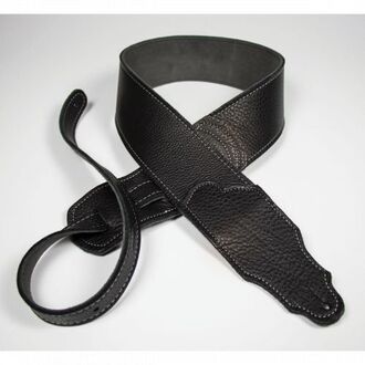 Franklin Original 2.5" Black Glove Leather Strap with Silver Stitching