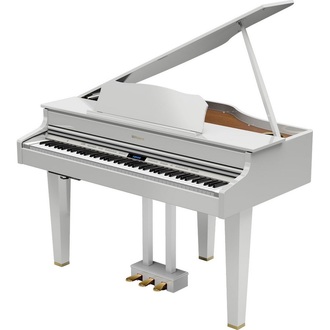 Roland GP607PW Digital Grand Piano in Polished White with Bench