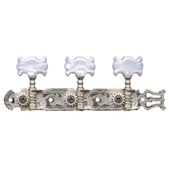Grover GRO303 Classical Machine Heads 3-a-Side 35mm Butterfly Pearloid