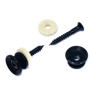 GT Strap Buttons with Screws in Black (6 Pack)
