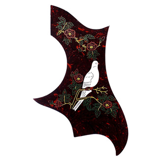 GT Acoustic Guitar Pickguard In Shell With Dove Design (Pk-1)