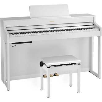 Roland HP702 Digital Piano in White with Bench