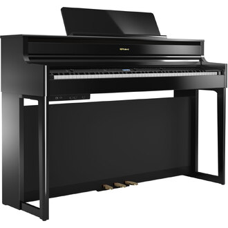 Roland HP704 Digital Piano in Polished Ebony with Bench
