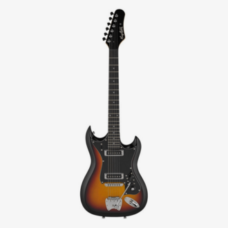 Hagstrom H-II Retroscape Electric Guitar in 3 Tone Sunburst