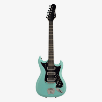 Hagstrom H-III Retroscape Electric Guitar in Aged Sky Blue