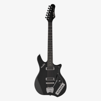 Hagstrom Impala Retroscape Electric Guitar in Black Gloss