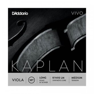 D'Addario Kaplan Vivo Viola String Set, Long Scale, Medium Tension